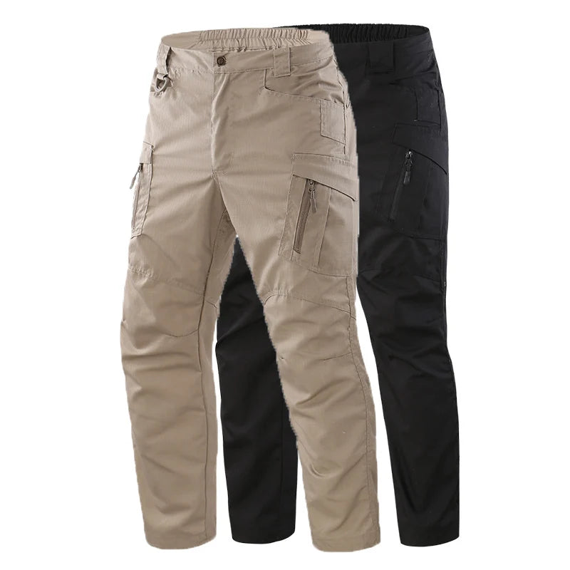 Novas Calças Táticas de Trabalho Masculinas Casuais Cargo Verão Multi-bolso Impermeáveis Calças de Trabalho Caminhada Treino Masculino