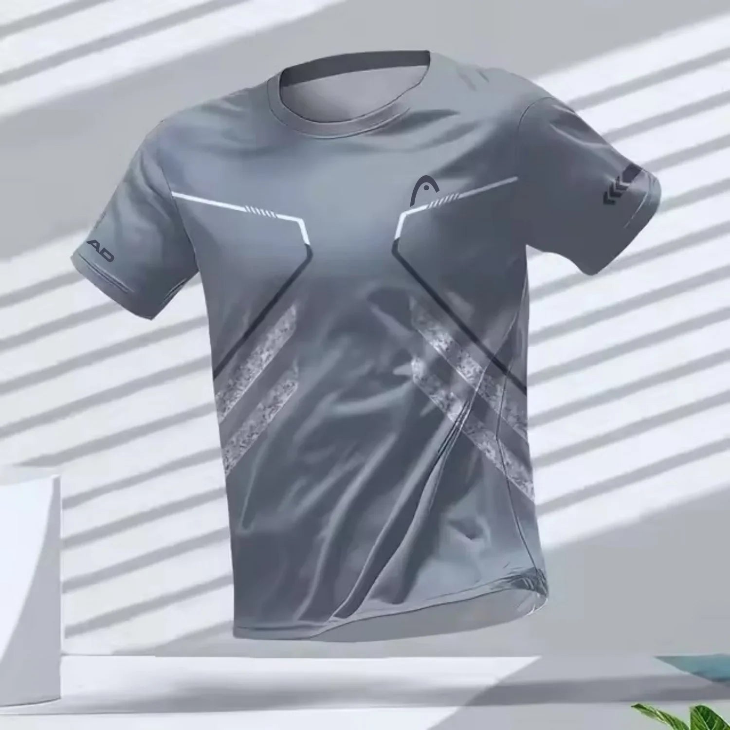 Camisetas Masculinas Esportivas para Corrida ao Ar Livre Treino Secagem Rápida Respirável Gola Redonda Manga Curta Casual Fashion Solta