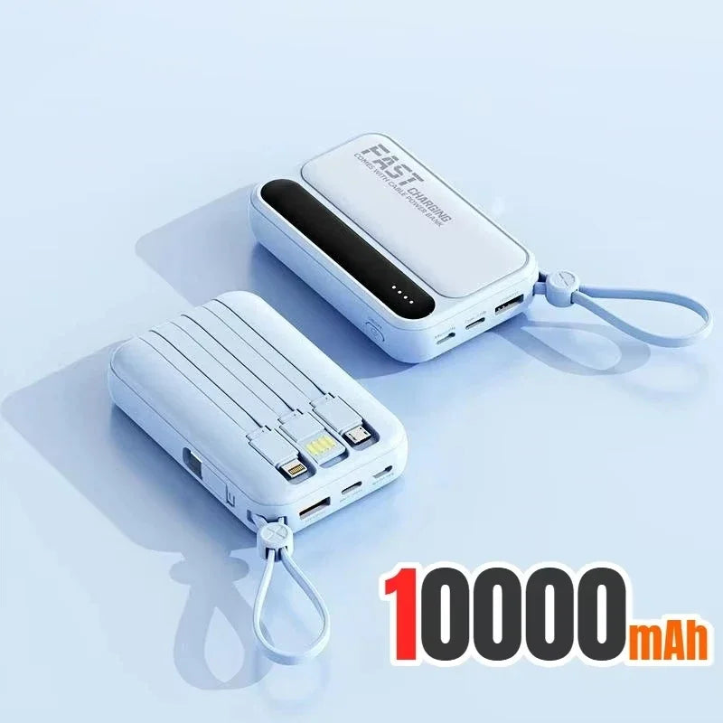 Power Bank 500000mAh 120W Large Capacity 4 in 1 Cables Display