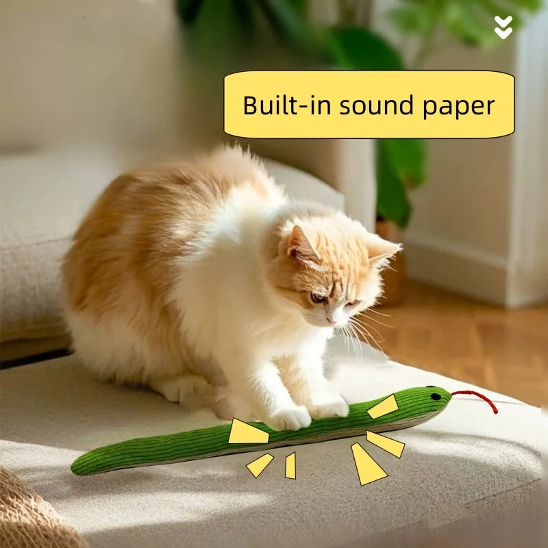Brinquedo de Gato Cobra Interativo com Som de Amassado Brinquedo Provocador para Gatinhos Brinquedo Chute Interativo para Gatos Internos 42 cm Suprimentos para Animais de Estimação