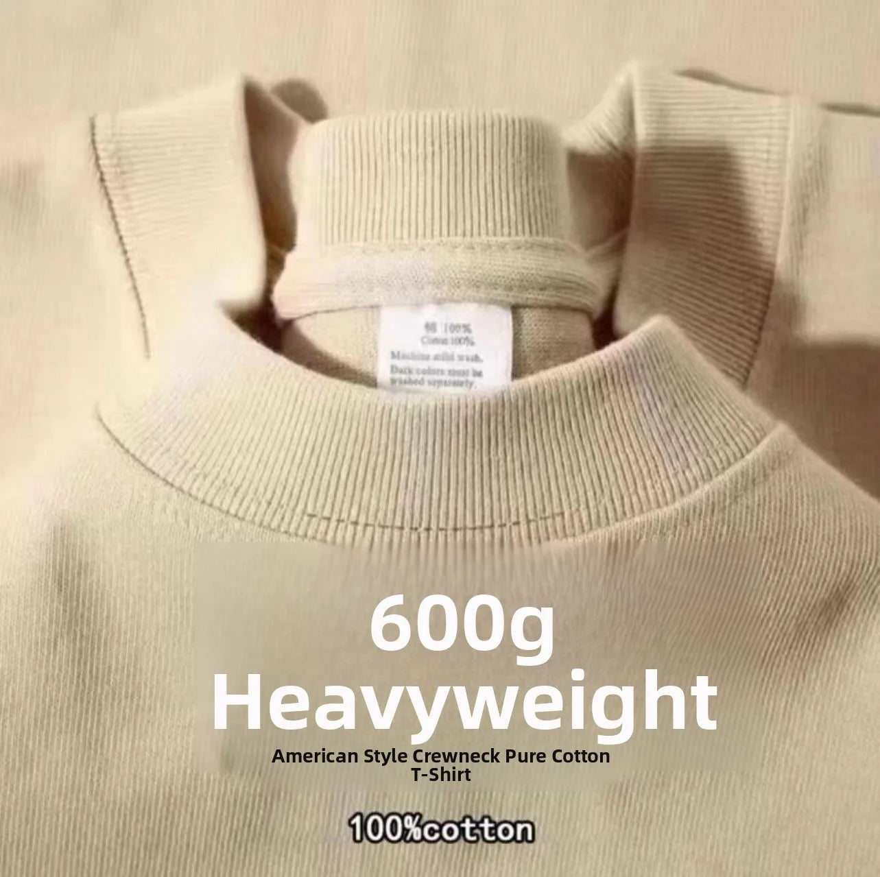 600g Heavyweight Pure Cotton Ort Sve T-irt Ex Summer Loose Casual Versatile  Color Base Irt Top