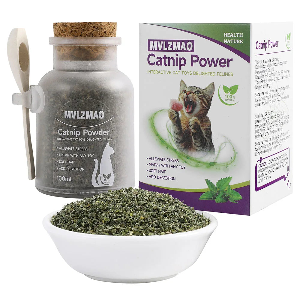 Catnip Orgânico Seguro Mistura Premium Perfeita para Gatos, Infundido com Potência Maximizada Seu Gatinho Vai Pirar Garantido 100ML