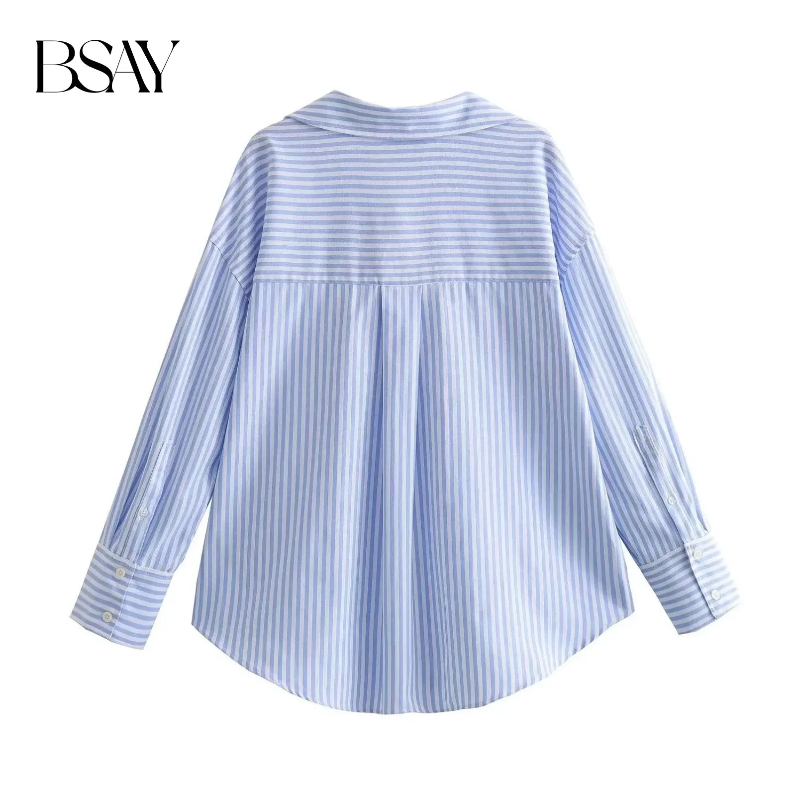 BSAY Moda Feminina Manga Comprida Botão Único Lapela Algodão Oxford Blusa Roupa de Rua Camisa Chique Top Curto Feminino Mujer
