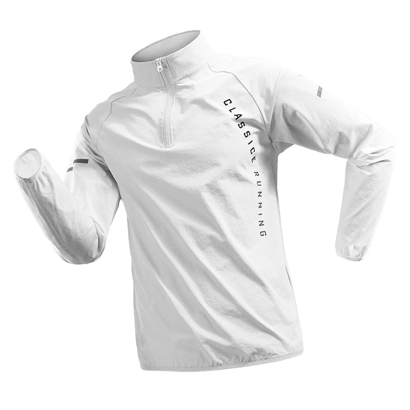 Camisa masculina de manga longa para ciclismo esportivo de secagem rápida para treinamento atlético