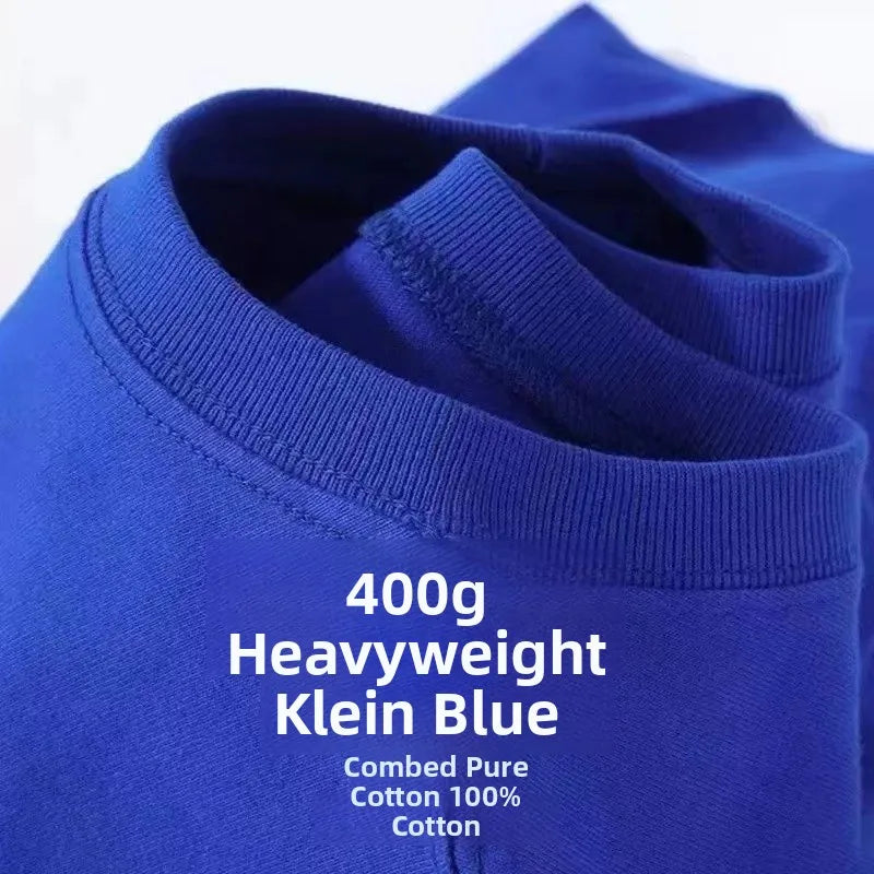 600g Heavyweight Pure Cotton Ort Sve T-irt Ex Summer Loose Casual Versatile  Color Base Irt Top