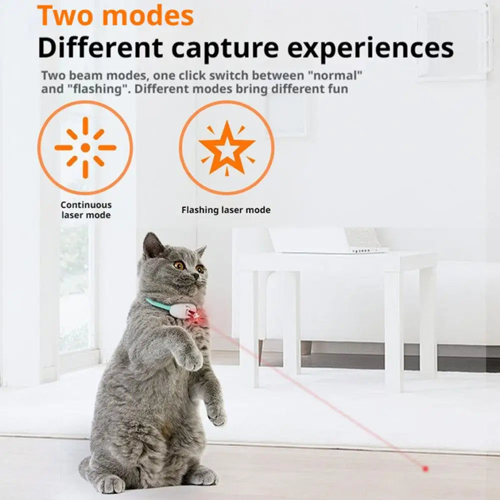 Coleira Inteligente de Brinquedo Laser para Gatos Recarregável Infravermelho Automático Interativo para Aliviar Ansiedade Suprimentos para Animais de Estimação