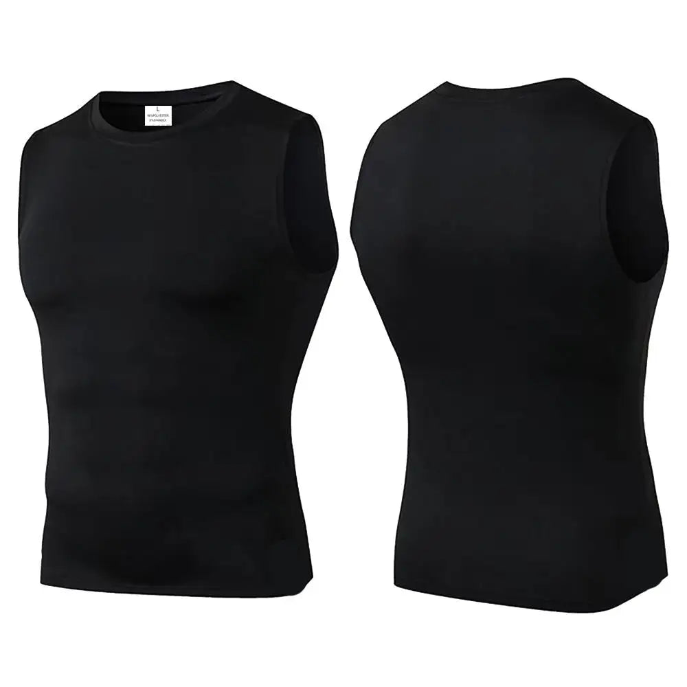Camisetas Masculinas Secagem Rápida Corrida Colete de Compressão Regata Secagem Rápida Jersey Camisa de Treino Regata Masculina de Academia