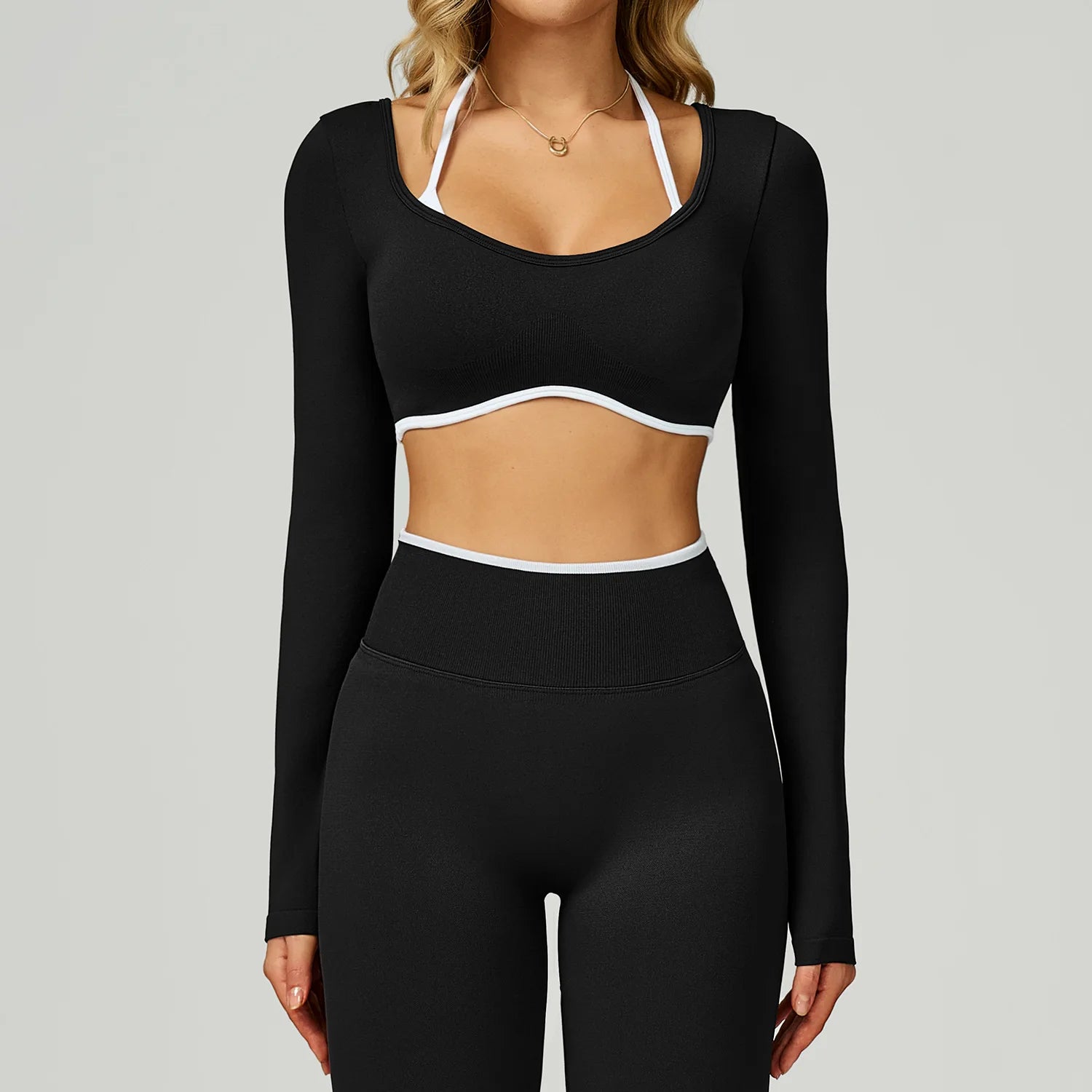 Top Cropped Manga Longa Feminino — Estilo e Performance no Treino