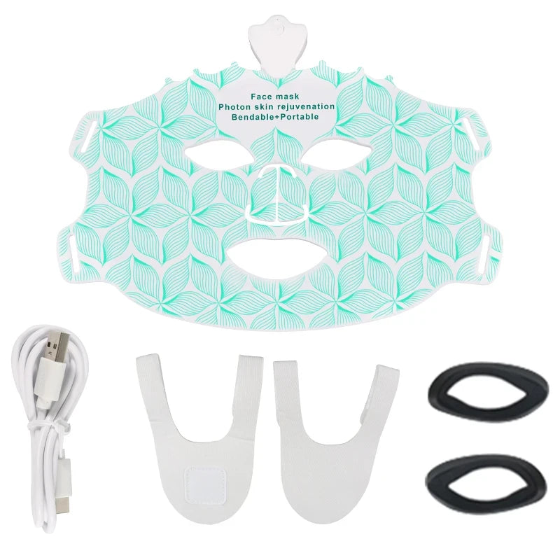 WonderNest 7-Color LED Light Therapy Silicone Face Mask