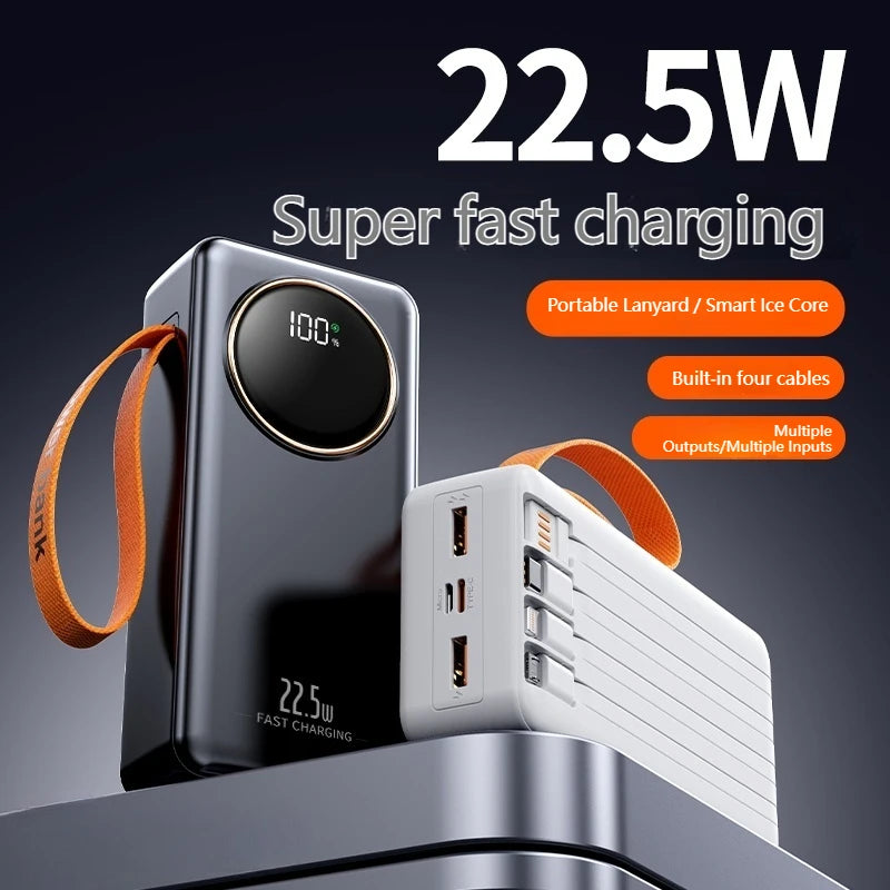 Portable Power Bank 80000mAh 22.5W Super Fast Charger Large Capacity