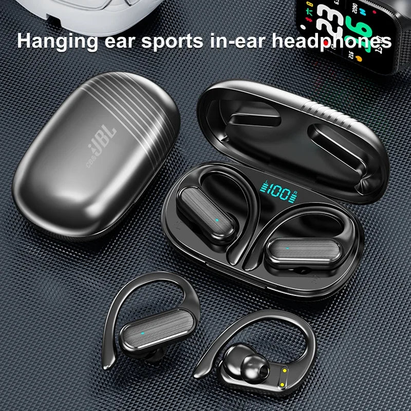 Para Fones de ouvido sem fio CB&JBL Bluetooth TWS A520 Fones de ouvido intra-auriculares Gancho de orelha Fone de ouvido para jogos Controle de toque esportivo com microfone