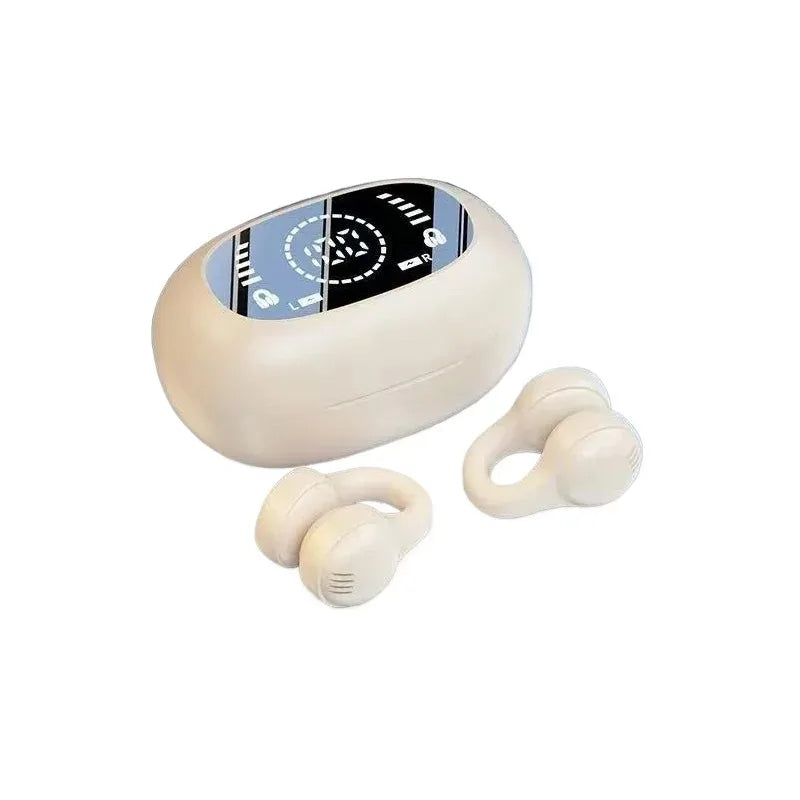 Fones de Ouvido Ear-Clip Bluetooth Sem Fio com Redução de Ruído e Qualidade de Som Lossless para Esportes Diários e Uso Casual