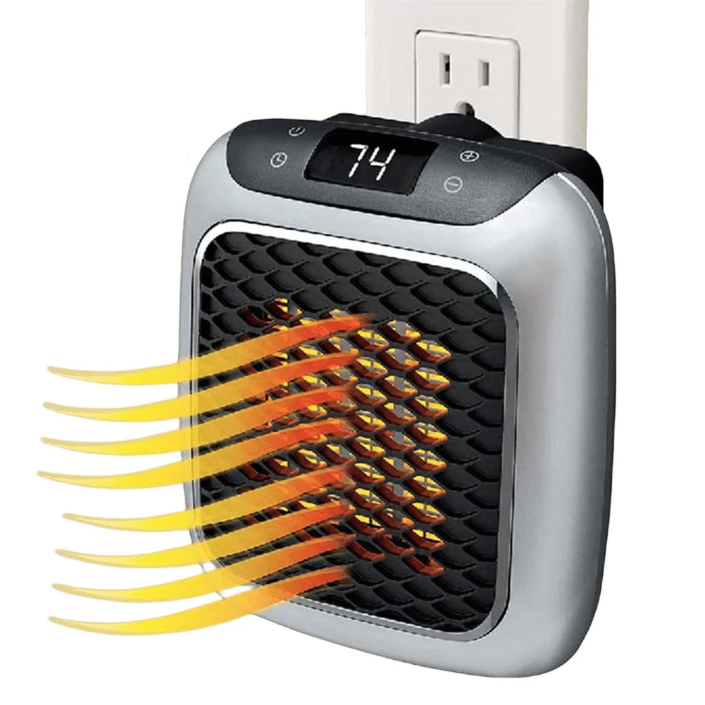 Aquecedor de Tomada Mini Aquecedor Elétrico Aquecedor com Baixo Ruído Montado na Parede Aquecedor de Ambiente Portátil para Casa Escritório Quarto