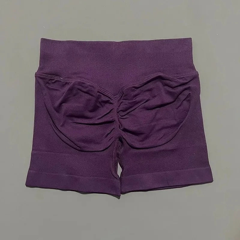 Conjuntos de Academia Femininos 2 Peças Impacto Sem Costura Fitness Yoga Roupa Esportiva Halter Top Shorts Roupa de Treino Corrida Roupa de Academia