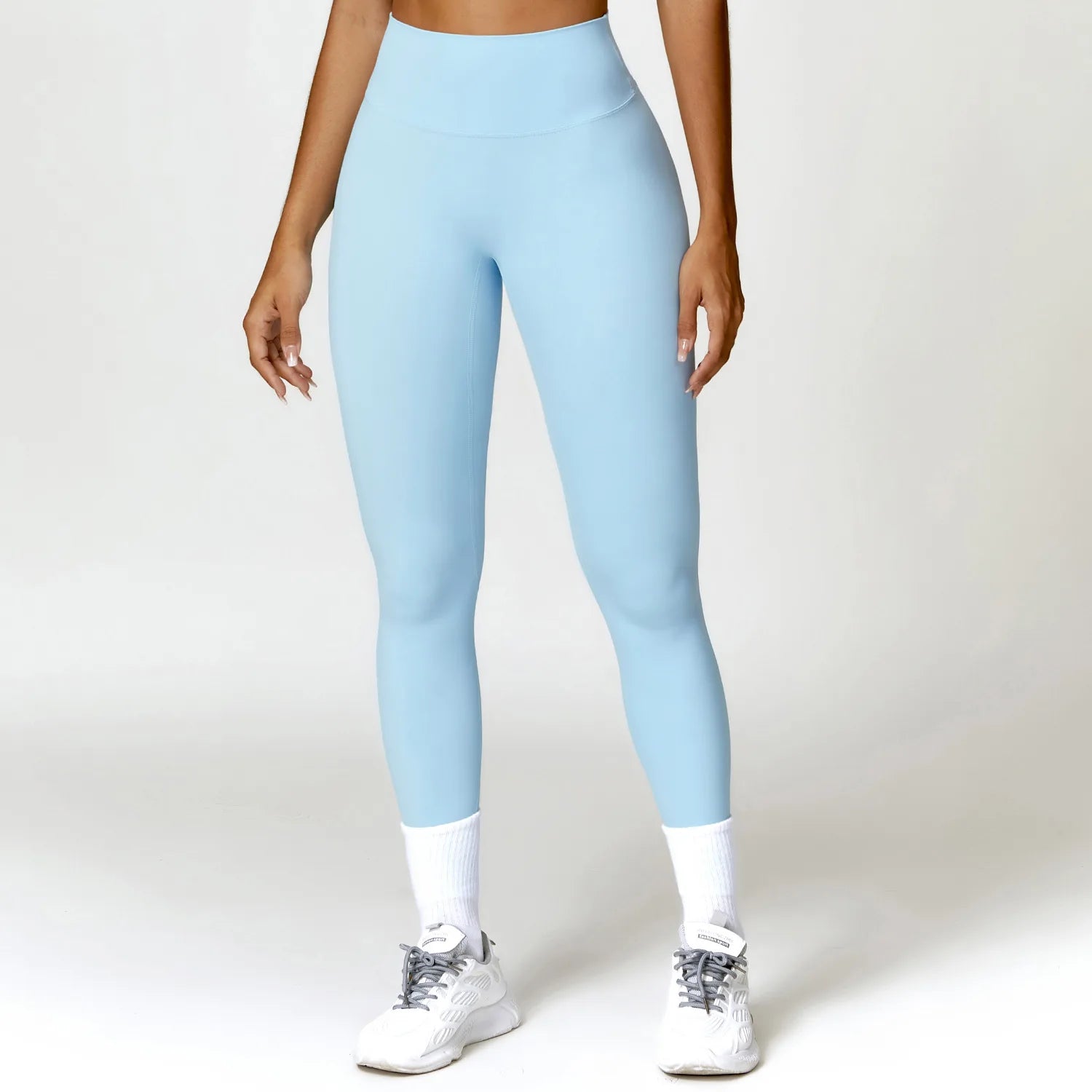Calça Legging Fitness Feminina Cintura Alta de Treino Calças de Corrida Tights Scrunch Push Up Esportivas Respiráveis Roupa de Yoga