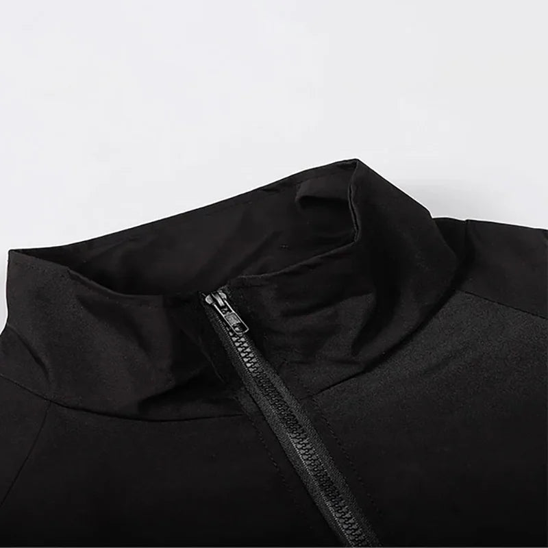 Hip Hop Varsity Jacket Men High Street Patchwork Color Block Windbreaker Outerwear Coats Spring Autumn Thin College Jackets Male