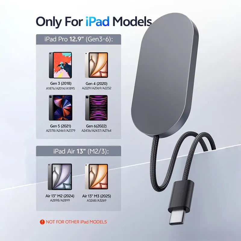 Carregador Magnético Sem Fio WonderNest para iPad Pro Air 28W