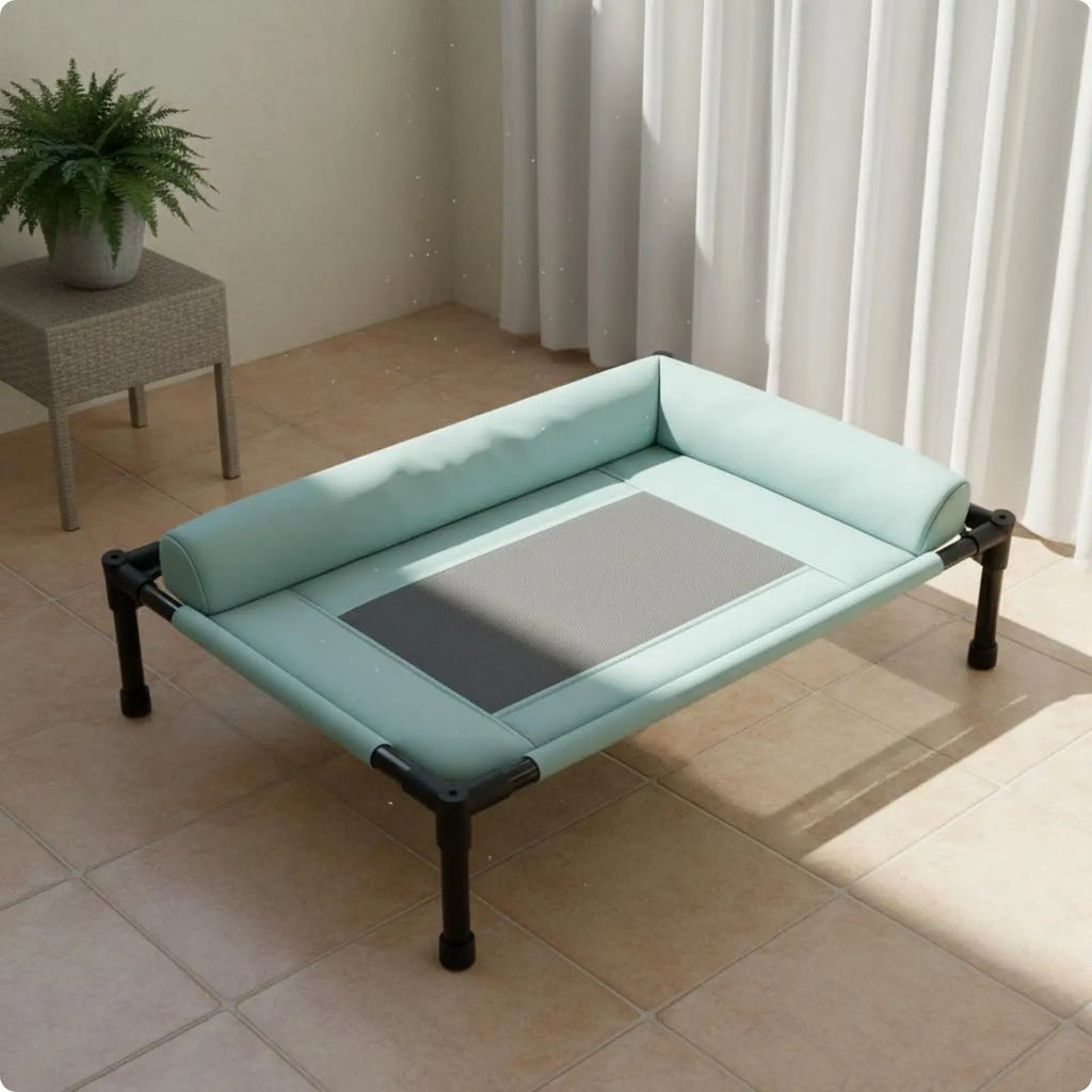 Cama Sofá Respirável para Cachorro, Cama Sofá para Cachorro, Cama Elevada para Cachorro, Removível, Lavável, Fácil de Montar