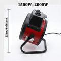 Aquecedor Elétrico Portátil Industrial, Soprador de Ar Quente Natural Ajustável, Radiador Térmico, Aquecedor de Ar.
