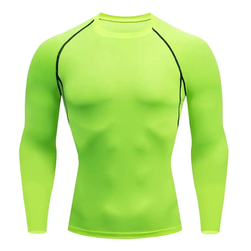 Camiseta Compressão Masculina Manga Longa — Corrida e Academia