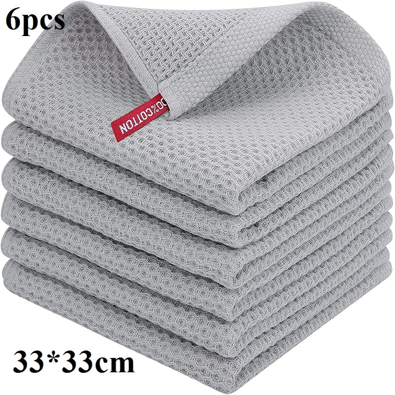 Homaxy 4/6Pcs Cotton Cozinha Towels Ultra Macio Dishcloth Magic...