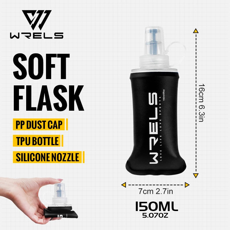 Garrafa de Água WRELS Dobrável — Leve e Compacta para o Outdoor
