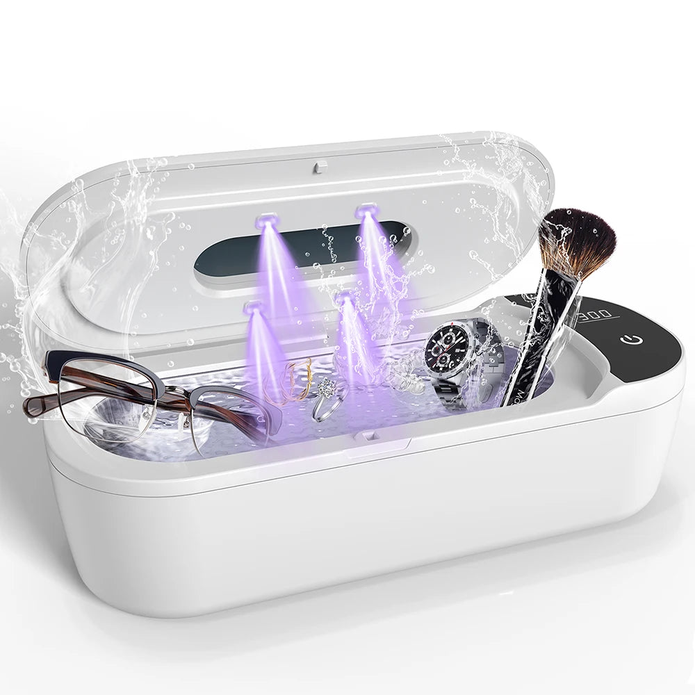 KUNPHY Powerful Cleaner 400ML 24W 48kHz Dental Ultrasonic Fast UV Clean Jewelry Jewelry Adjustable Cleaning Machine Household