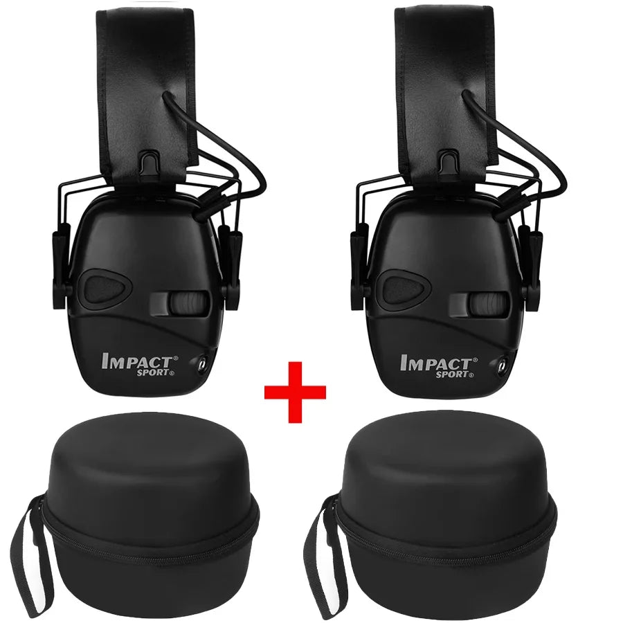 Novo Headset Eletrônico de Tiro para Proteção Auditiva, Fones de Ouvido com Redução de Ruído, Protetor Auricular Tático Ativo para Caça