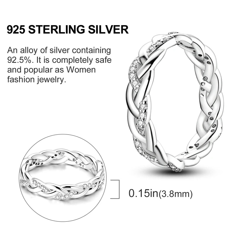 2026 Novas Alianças de Prata 925 Zircônia Brilhante Anéis CZ Anéis Para Mulheres Casamento Original Joias Finas Acessórios Presentes