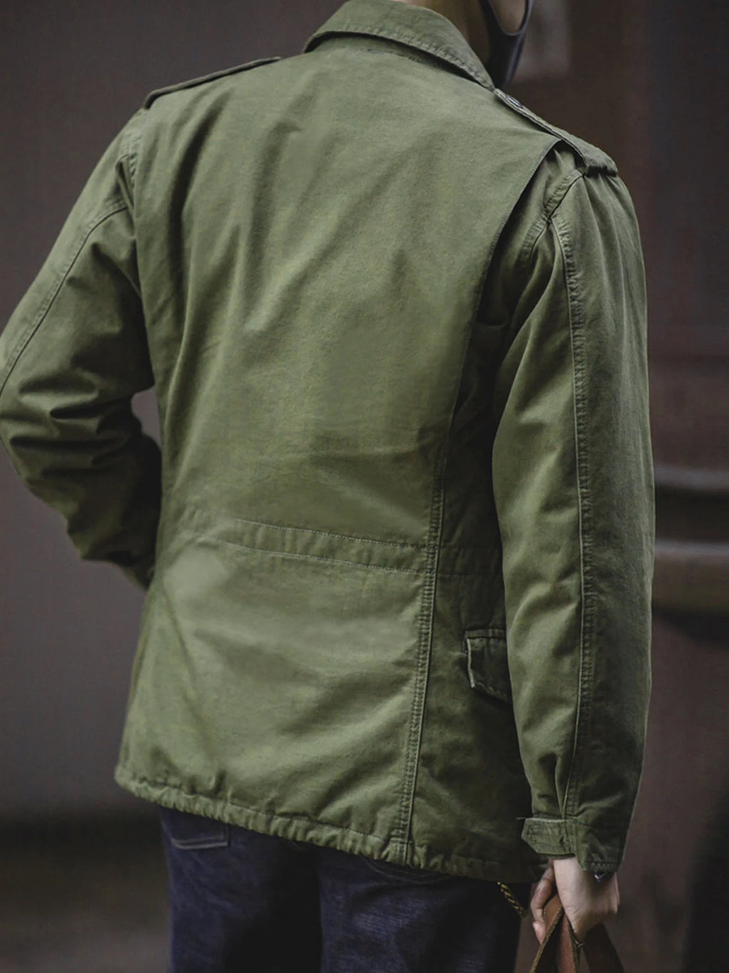 Jaqueta M65 Field, Jaqueta Militar Masculina, Jaqueta Retrô Multi Bolsos com Zíper e Gola, 100% Algodão