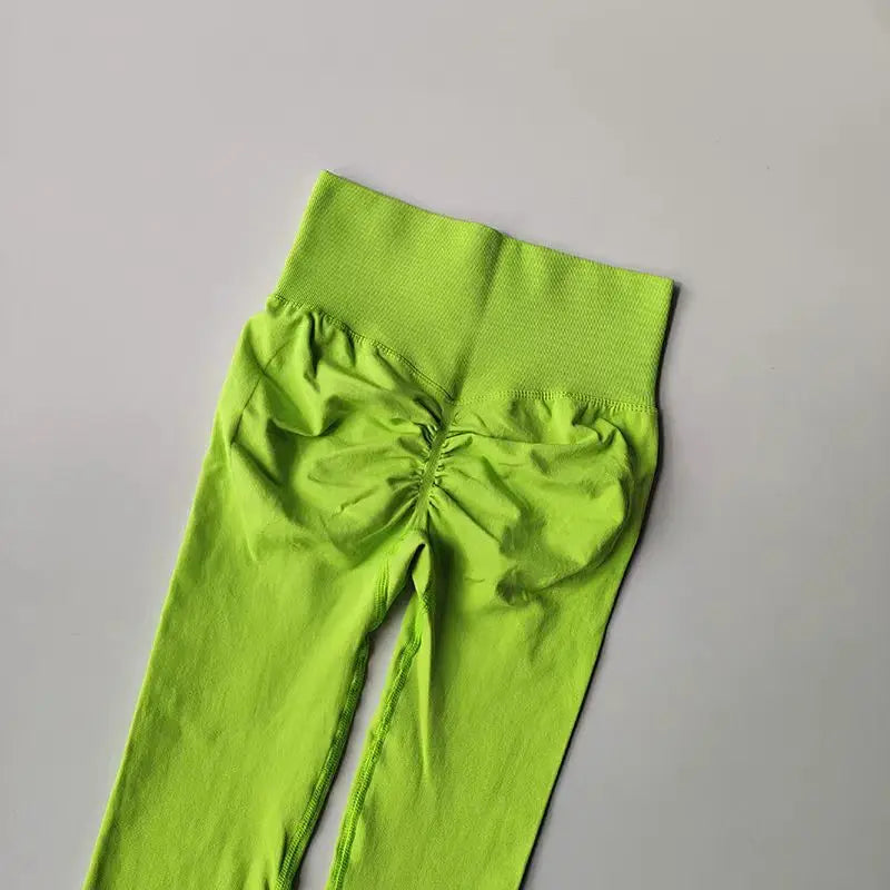 Legging Yoga Feminina Cintura Alta Sem Costura Push Up Legging Esportiva Fitness Corrida Levanta Bumbum Altamente Elástica Legging de Academia