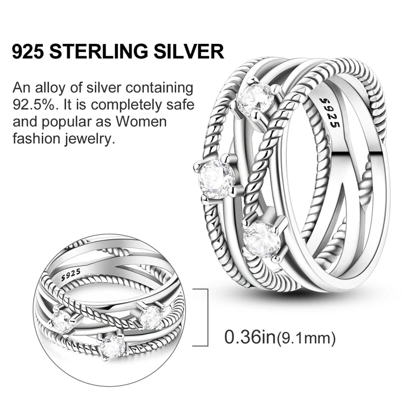 2026 Novas Alianças de Prata 925 Zircônia Brilhante Anéis CZ Anéis Para Mulheres Casamento Original Joias Finas Acessórios Presentes