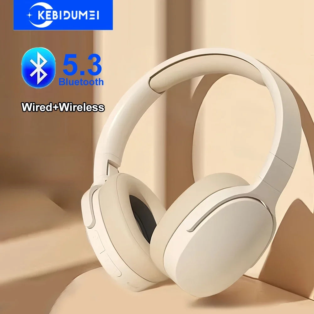 Fones de Ouvido Bluetooth 5.3 Headsets Gamer Dual Mode Sem Fio Dobrável Redução de Ruído para iPhone Xiaomi