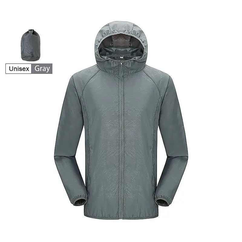 LNGXO Jaqueta Corta-Vento Unissex Masculina Feminina Impermeável Secagem Rápida Acampamento Trekking Pesca Capa de Chuva Roupa Anti-UV para Exterior