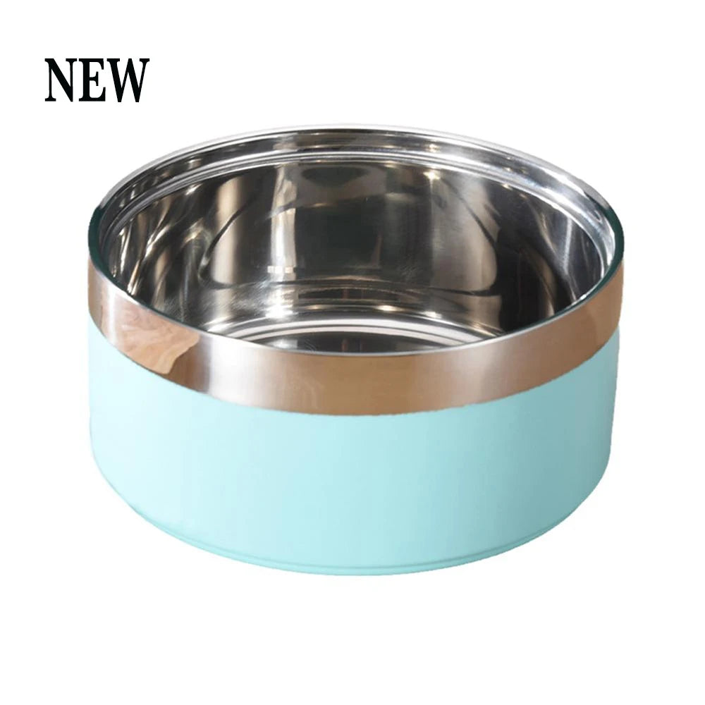 Tigela Dupla de Aço Inoxidável Personalizada para Cães Gatos Tigela para Animais de Estimação com Alimentação a Vácuo de Grande Capacidade Tigela para Água e Comida para Cães Acessórios para Cães Filhotes