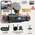 Dashcam para carros - 4 Canais - Black Box WiFi