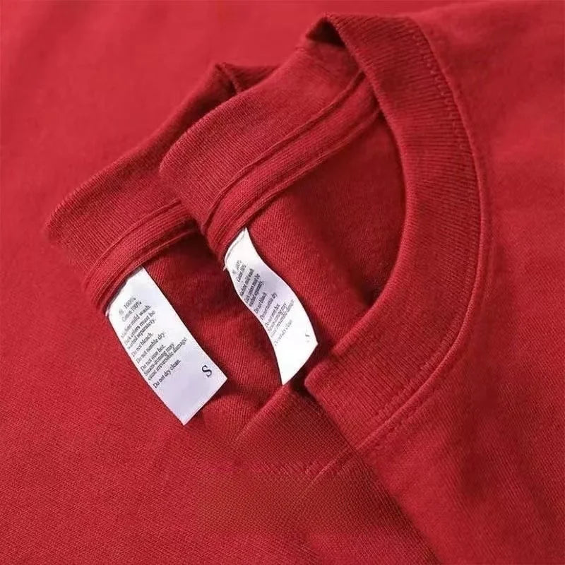 600g Heavyweight Pure Cotton Ort Sve T-irt Ex Summer Loose Casual Versatile  Color Base Irt Top