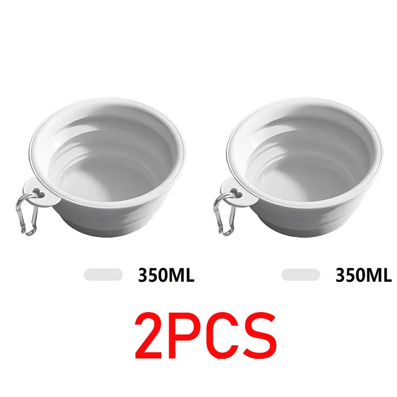 WonderNest 350ml Folding Dog Bowl Silicone 2-Pack