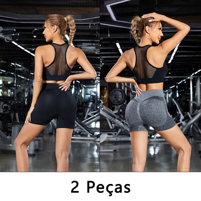 2 unidades, Shorts Esportivo Feminino, Shorts De Academia, Calça De Yoga Feminina Com Controle De Barriga E Bumbum