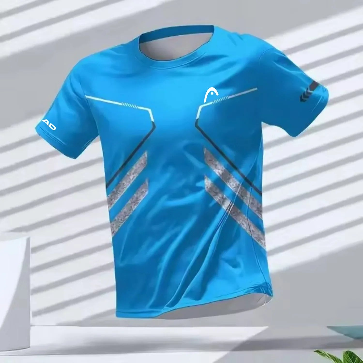 Camisetas Masculinas Esportivas para Corrida ao Ar Livre Treino Secagem Rápida Respirável Gola Redonda Manga Curta Casual Fashion Solta