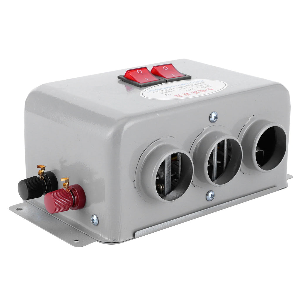 12V Car Heater Auto Warming Car Heater Compact Car Heater 3 Hole 400W‑600W Winter Fast Heating Warmer Frost Removing Low Noise