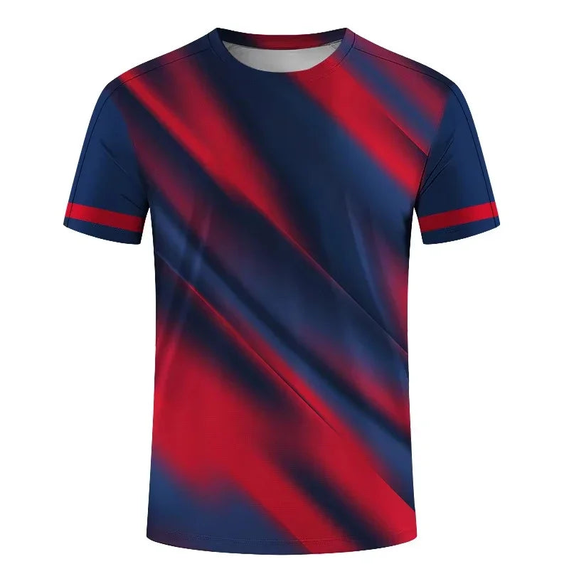Simple Fashion Sports T-shirts For Men Summer Outdoor Short Sleeve 3D Printed T Shirts Casual Loose Running Fitness Tees Tops
