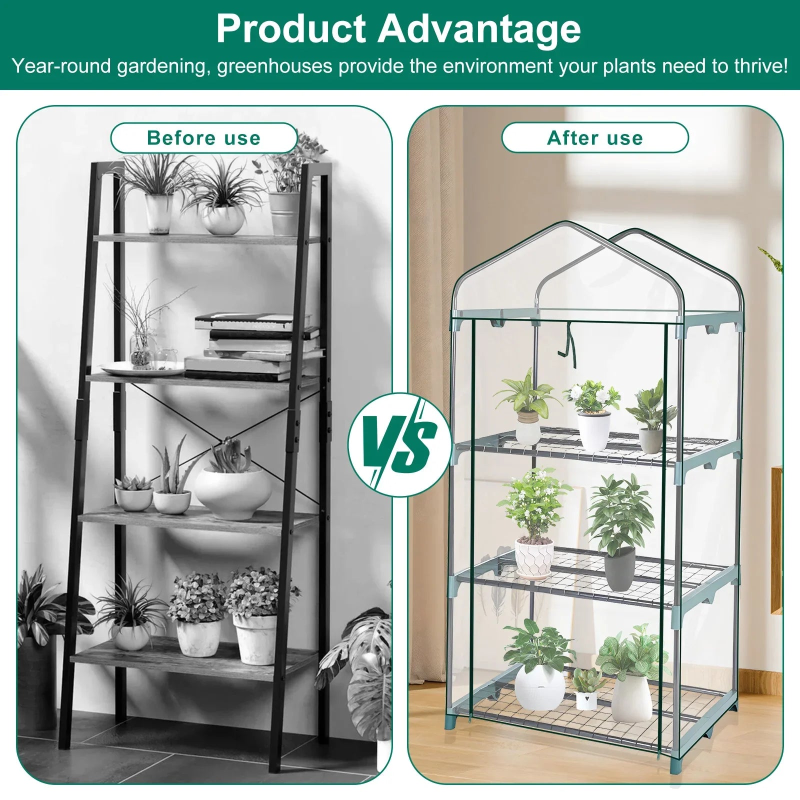 Garden Greenhouse 3/4 Tier