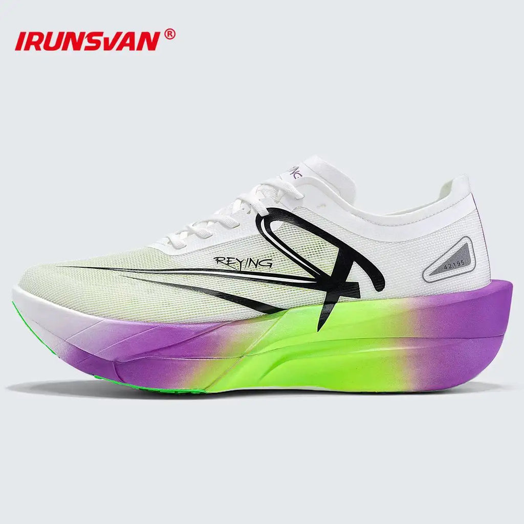 IRUNSVAN Tênis de Corrida Masculino Profissional Placa de Carbono Completa Maratona Amortecimento Leve PB Tênis de Treinamento Médio Longo Feminino 25126