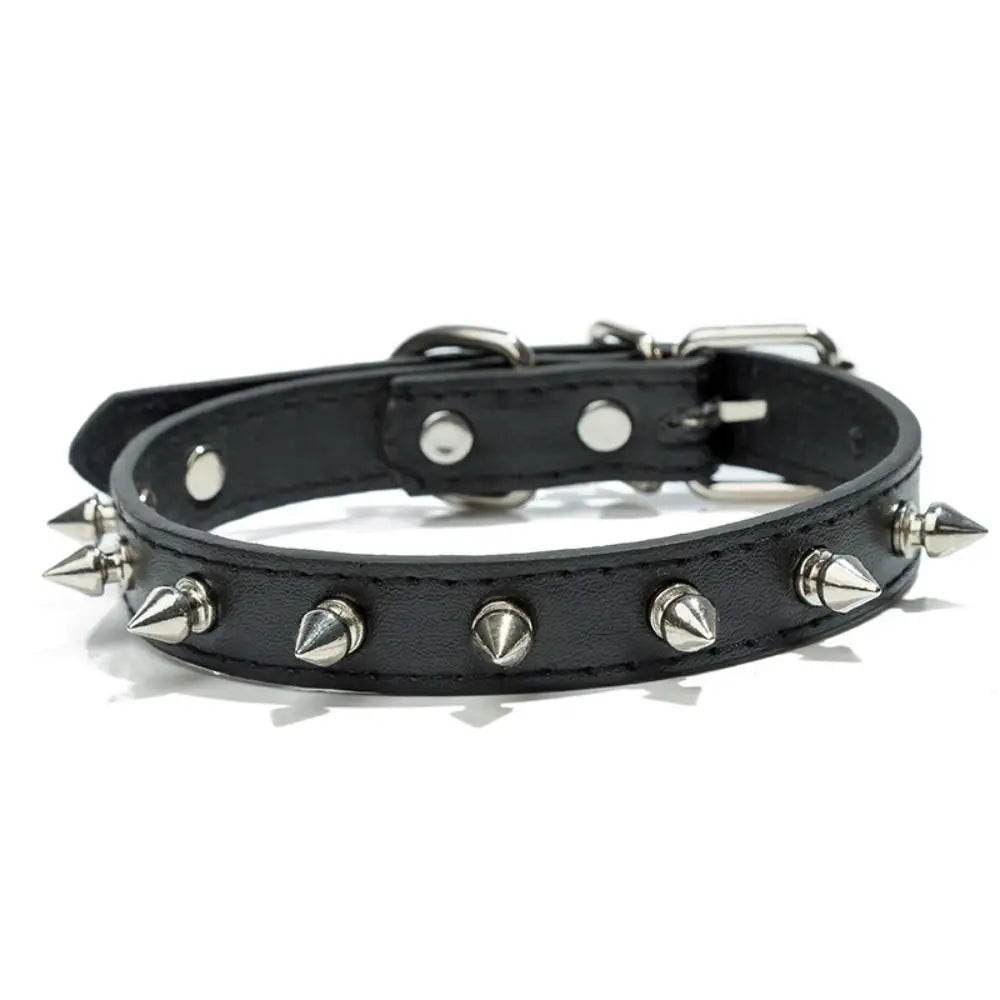 Pet Products Leather Cat Dog Collar Cool Adjustable Pet Necklace Exquisite Colorful Pet Spiked Studded Collars Cats