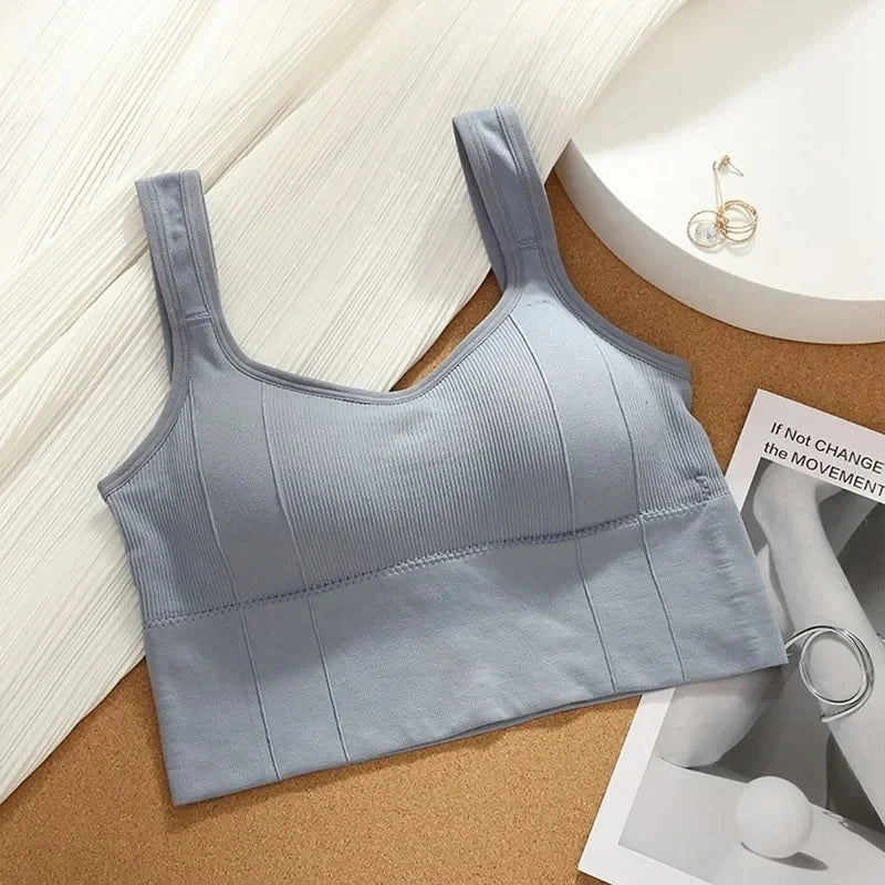 Sutiã Esportivo Respirável Anti-Suor Fitness Top Feminino Sem Costura Yoga Sutiã Shockproof Crop Top Push Up Sutiã Esportivo Top de Ginástica
