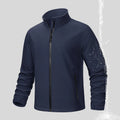 Jaqueta Softshell Masculina Tacvasen Forrada com Lã, Zíper Completo, Jaqueta de Chuva, Jaqueta de Trabalho para o Ar Livre, Corta-vento Masculino para Trekking e Caminhada na Primavera