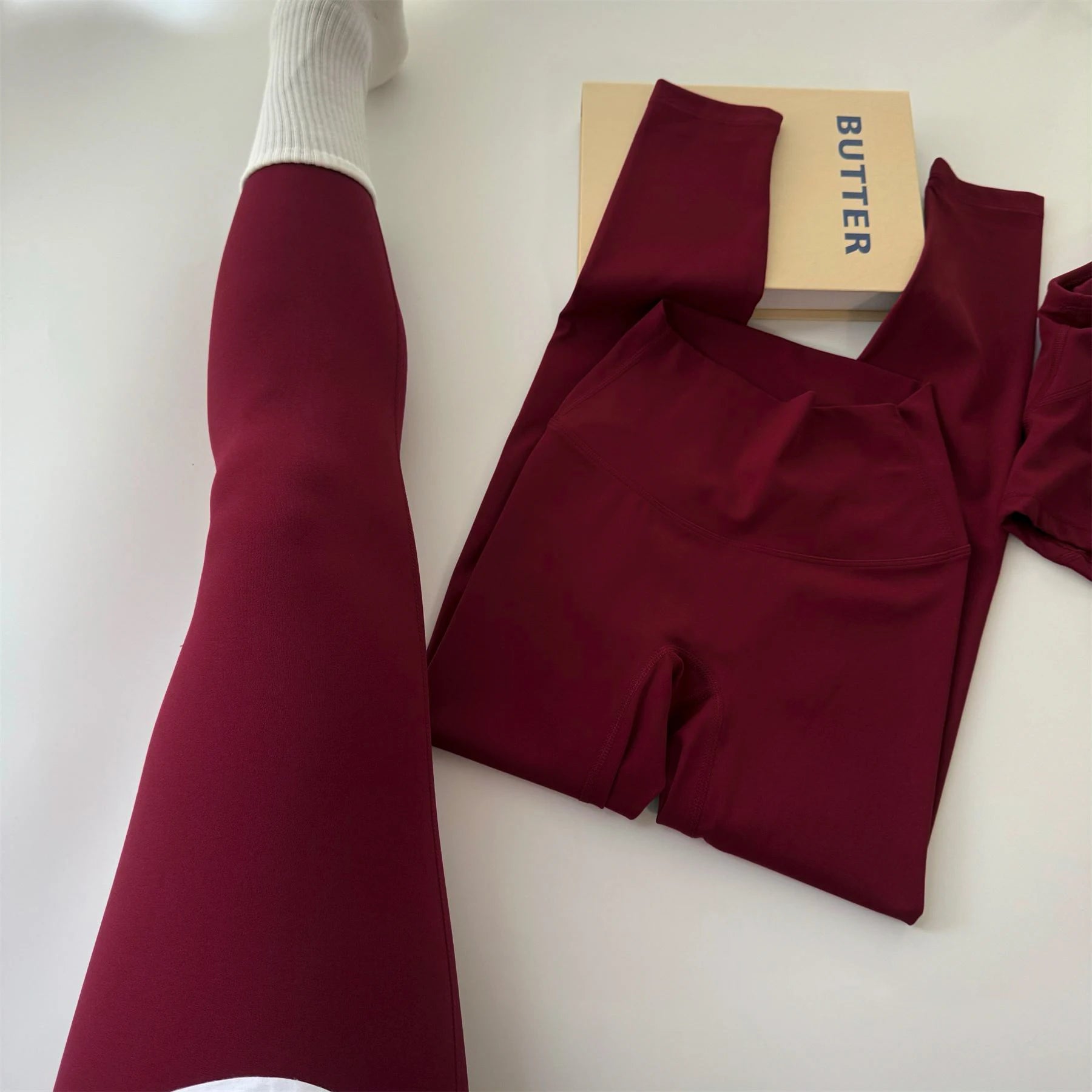 Calças de Ginástica Femininas para Yoga Cós Alto Sensação de Nudez Corrida Ciclismo Leggings Respiráveis Esportivas Sem Costura Elásticas Fitness Yoga