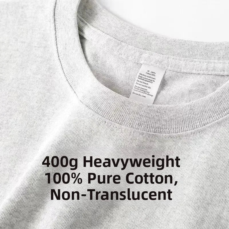 600g Heavyweight Pure Cotton Ort Sve T-irt Ex Summer Loose Casual Versatile  Color Base Irt Top