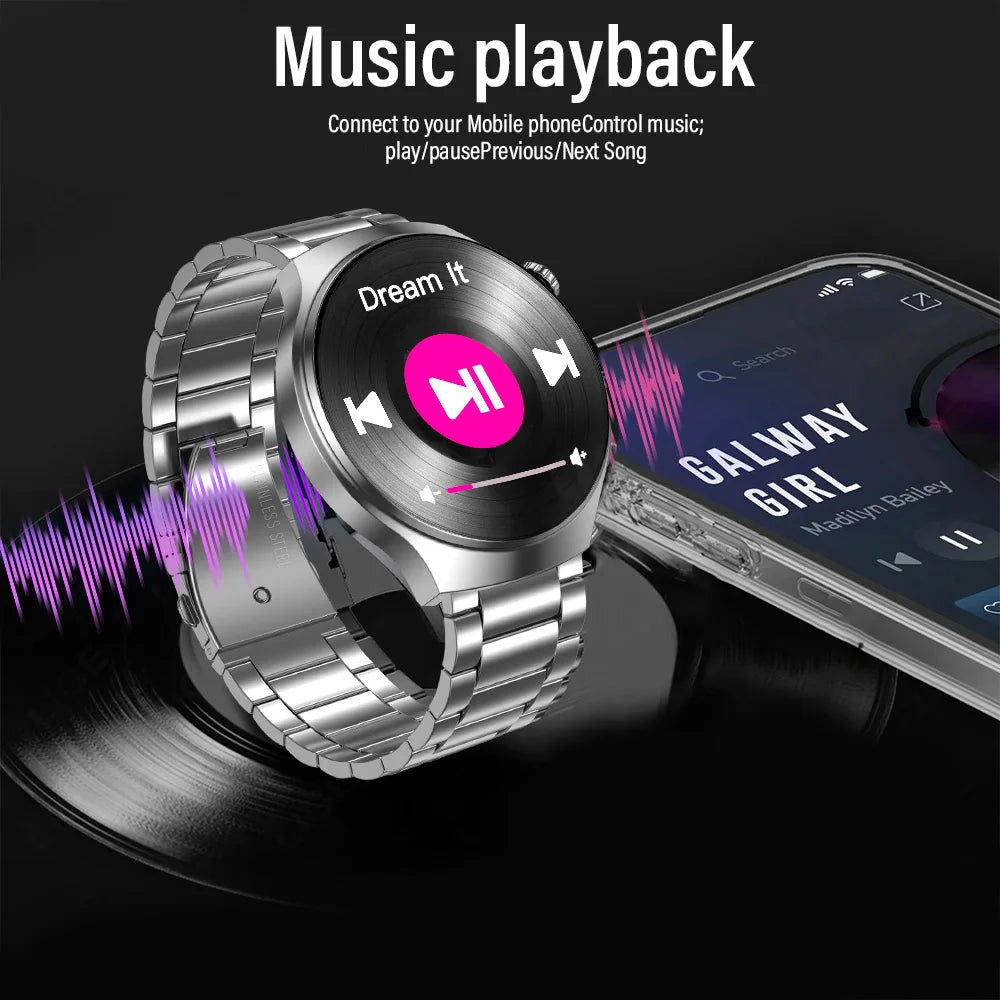 G.L Wear 2025 Novo Smartwatch Masculino Tela HD Rastreamento de Saúde Chamada Bluetooth Assistente de Voz Smartwatch Esportivo
